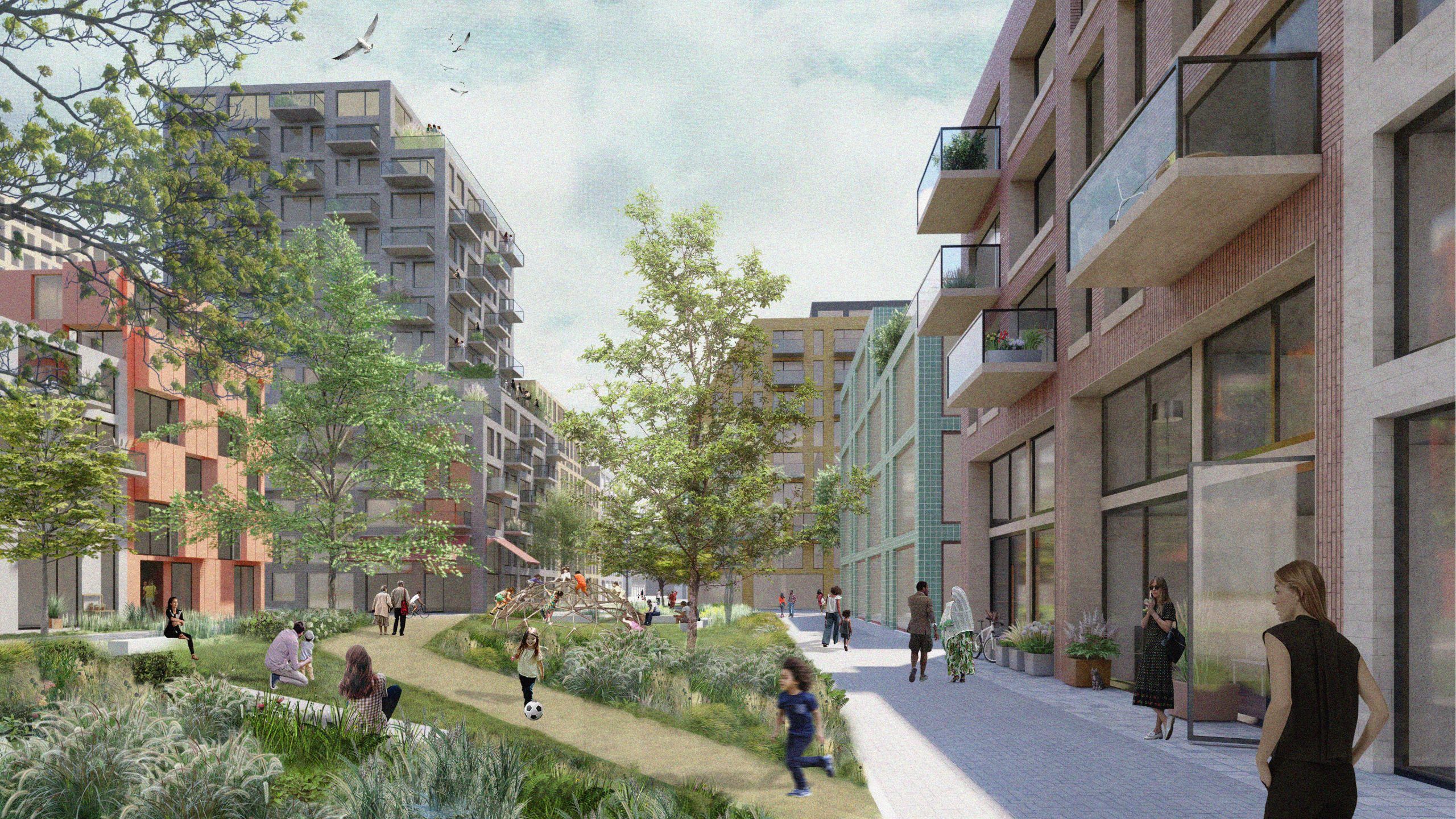 Merwede Buurtplein tekening